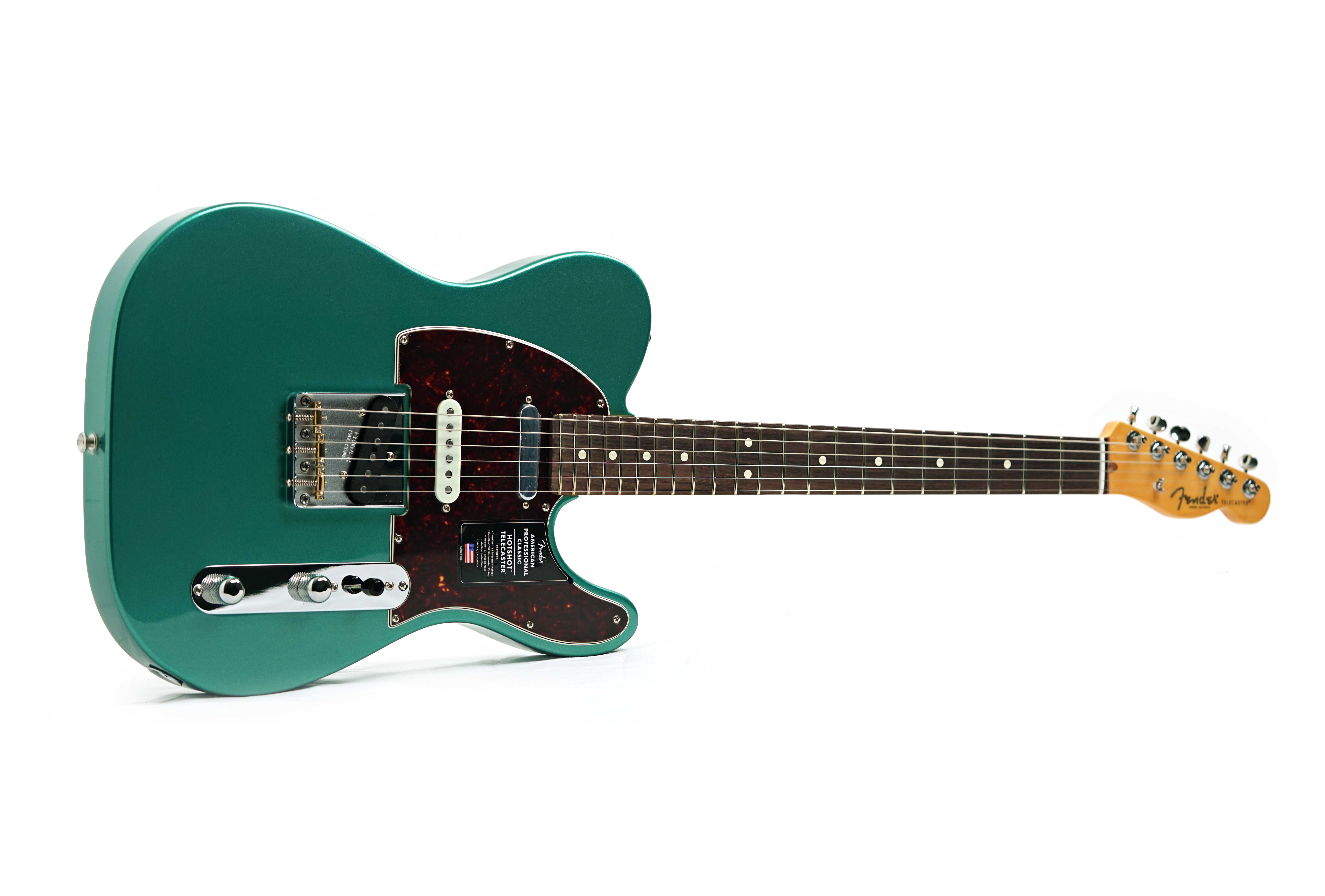 Fender American Professional Classic Hotshot Telecaster SSS Faded Sherwood Green Metallic Rosewood Fingerboard #US25088059