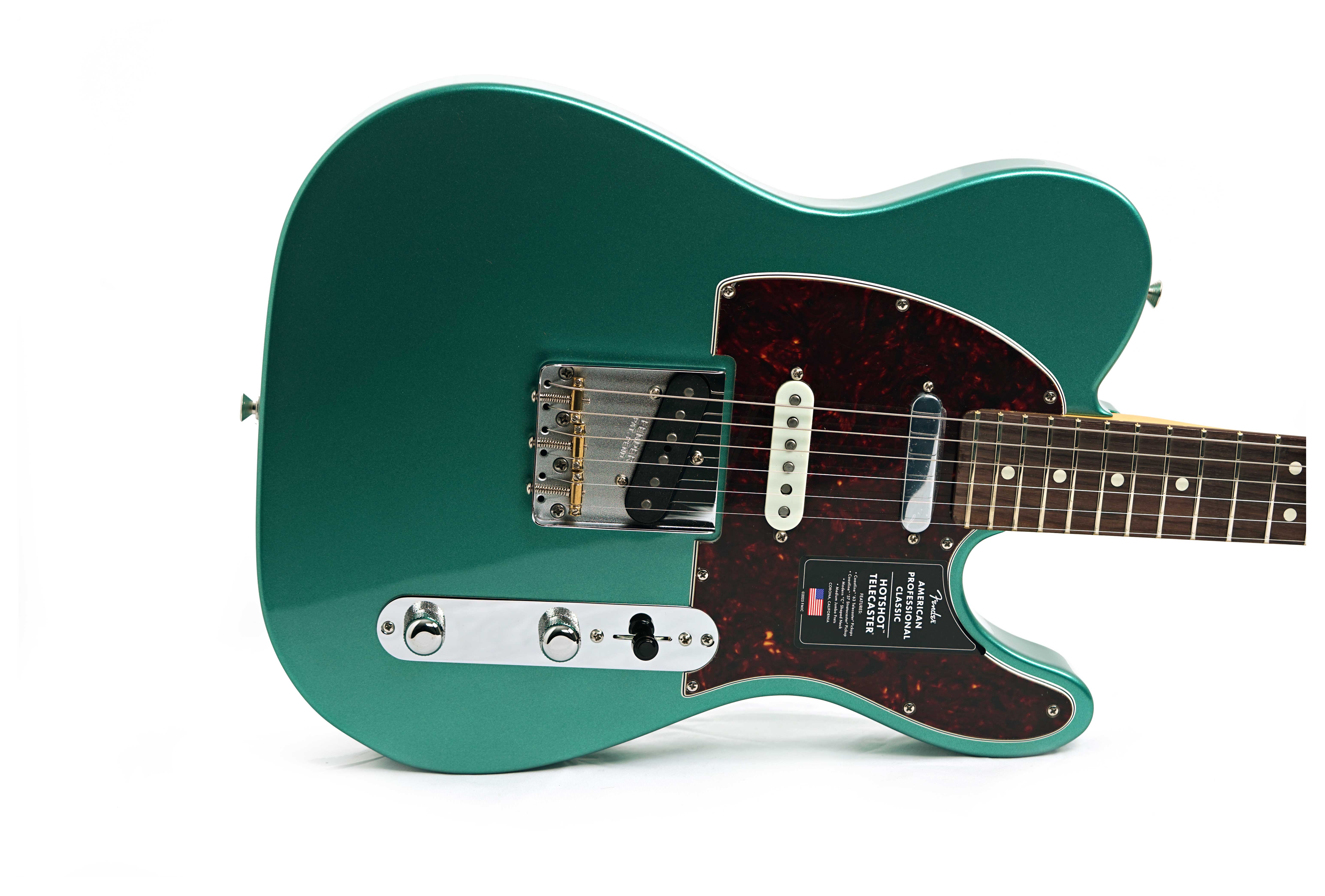 Fender American Professional Classic Hotshot Telecaster SSS Faded Sherwood Green Metallic Rosewood Fingerboard #US25088059