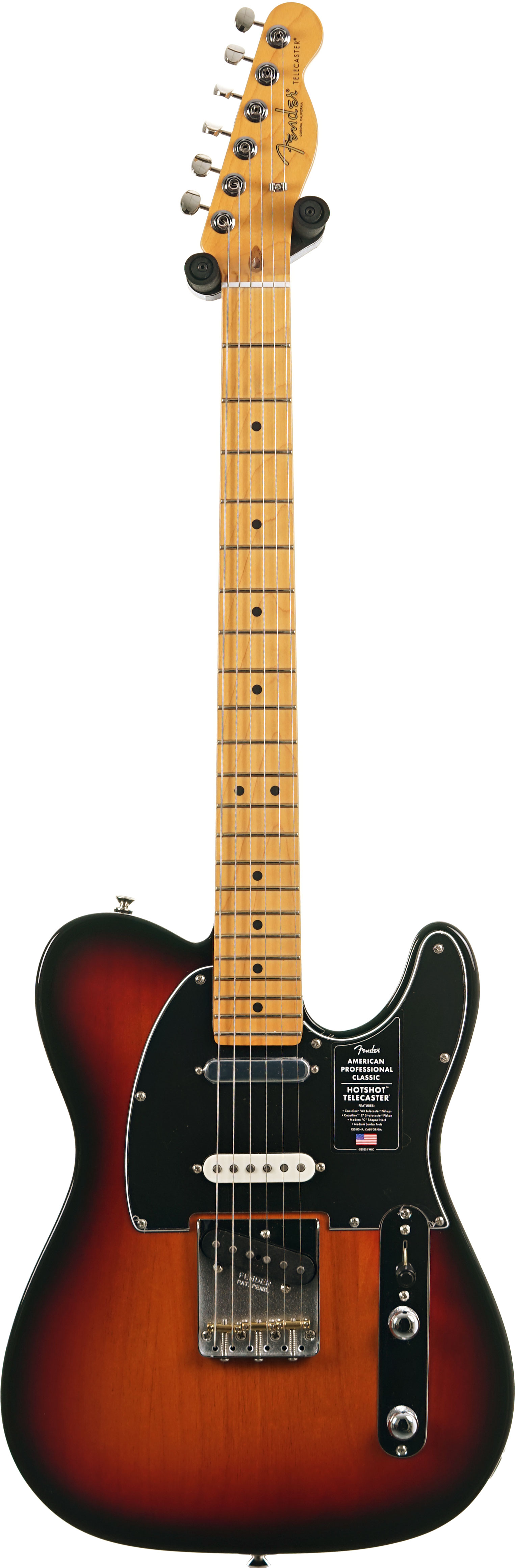 Fender American Professional Classic Hotshot Telecaster SSS 3-Tone Sunburst Maple Fingerboard #US25057521