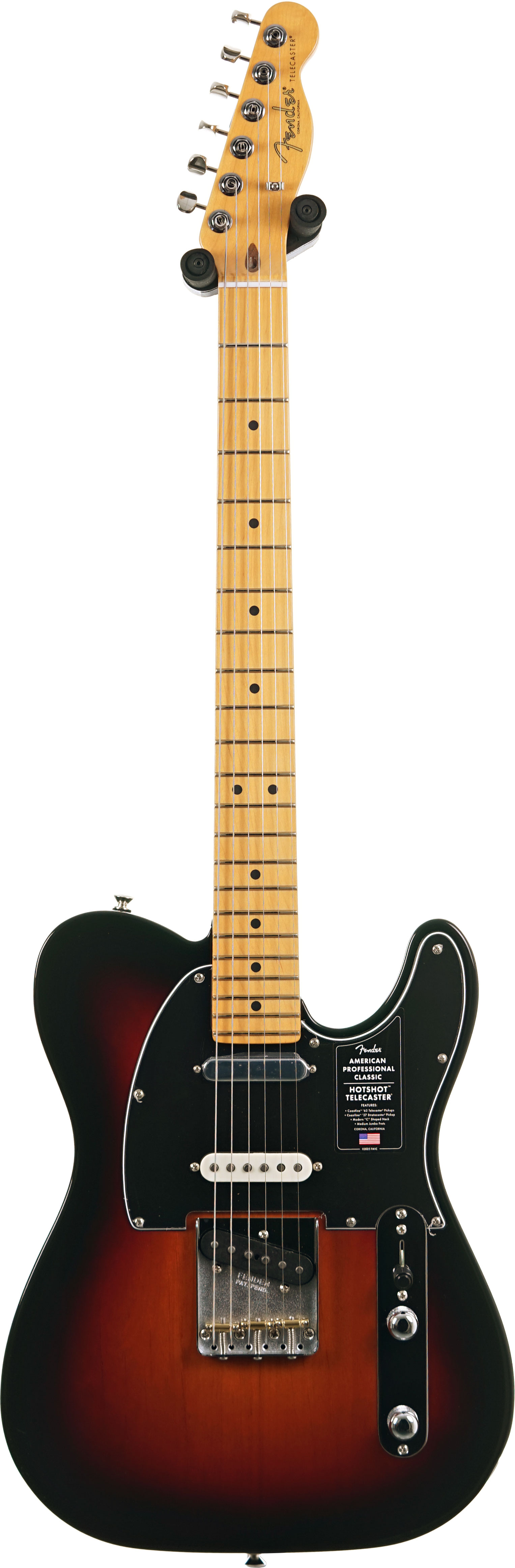 Fender American Professional Classic Hotshot Telecaster SSS 3 Tone Sunburst Maple Fingerboard #US25055674