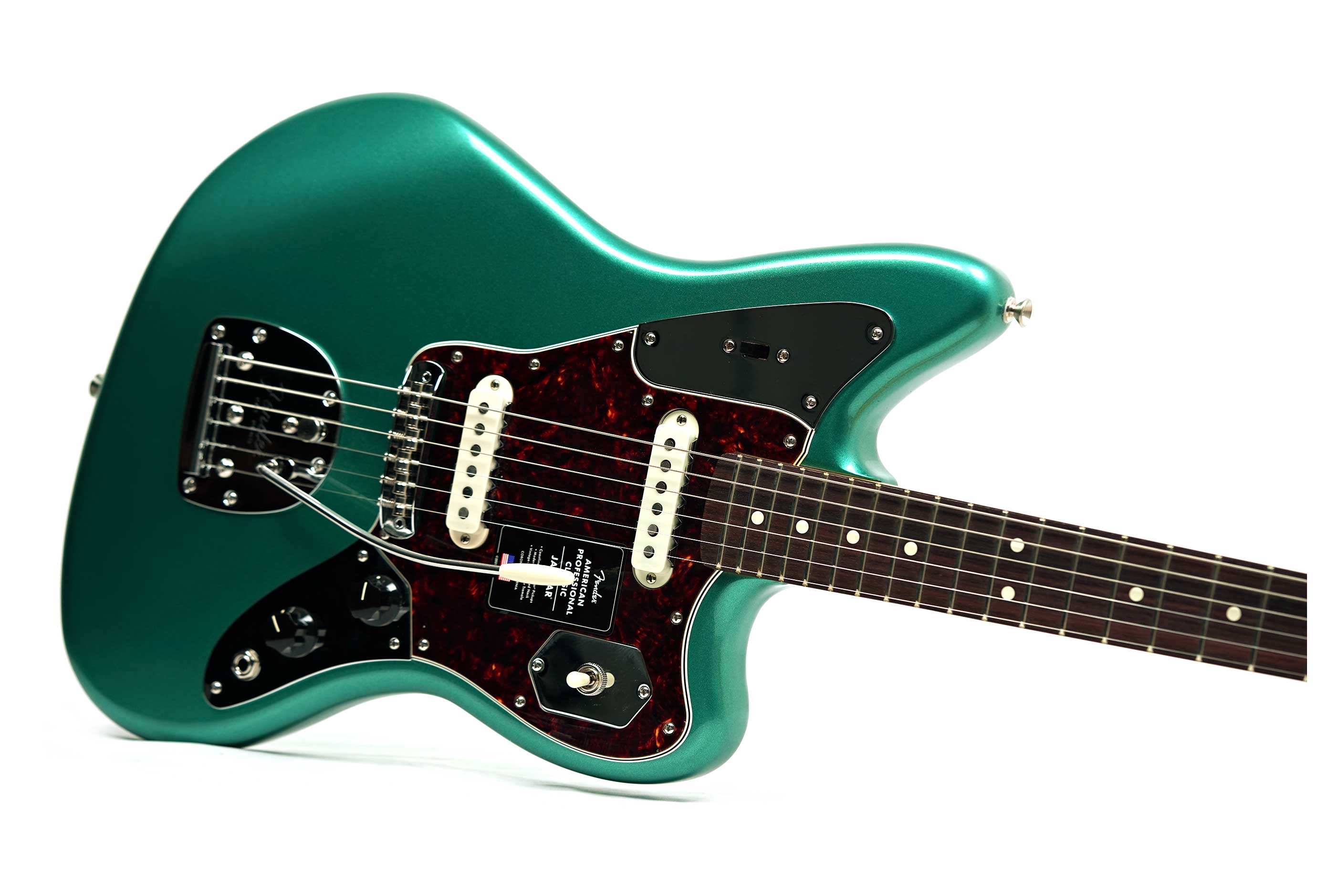 Fender American Professional Classic Jaguar Faded Sherwood Green Metallic Rosewood Fingerboard #US26027719