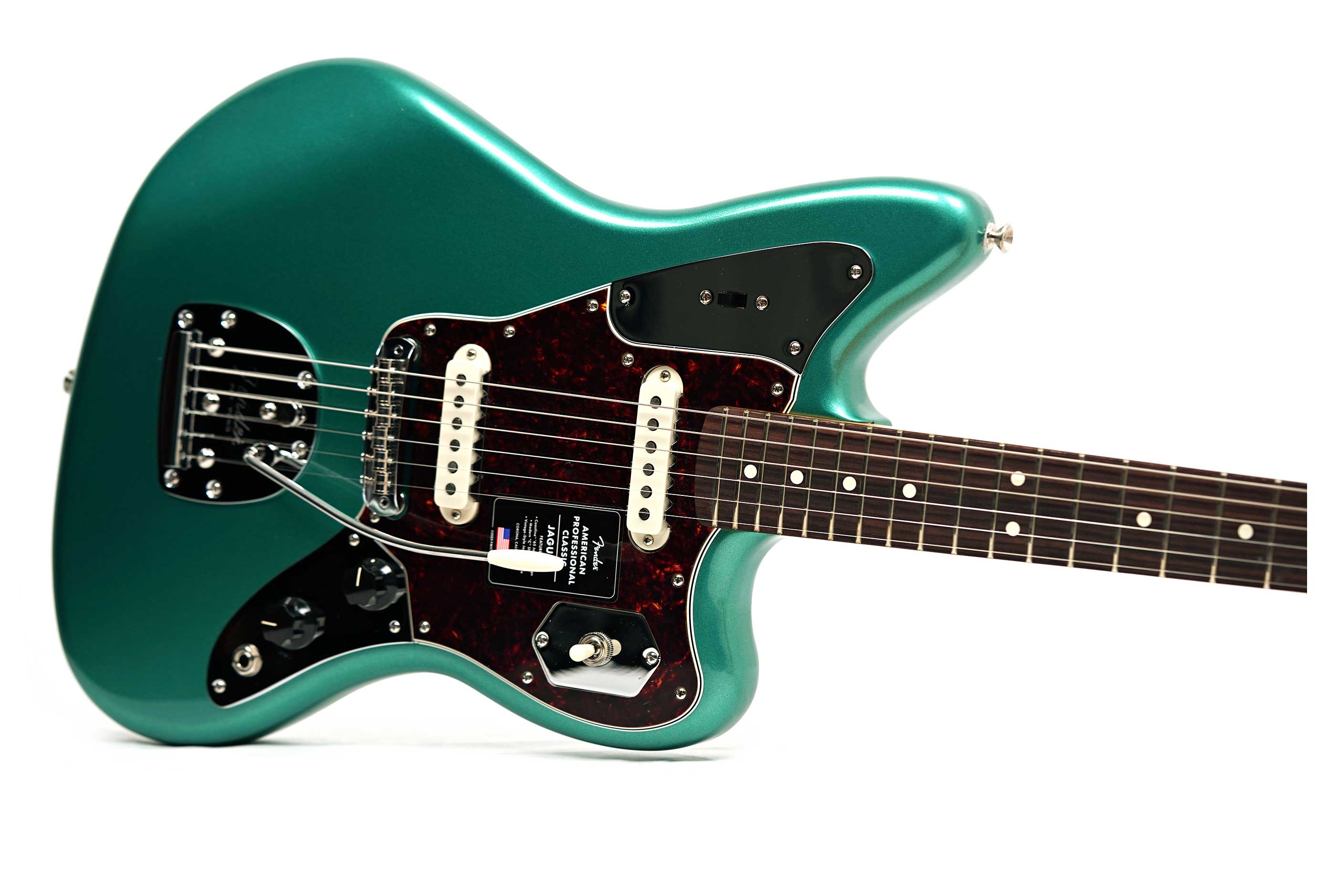 Fender American Professional Classic Jaguar Faded Sherwood Green Metallic Rosewood Fingerboard #US25104222