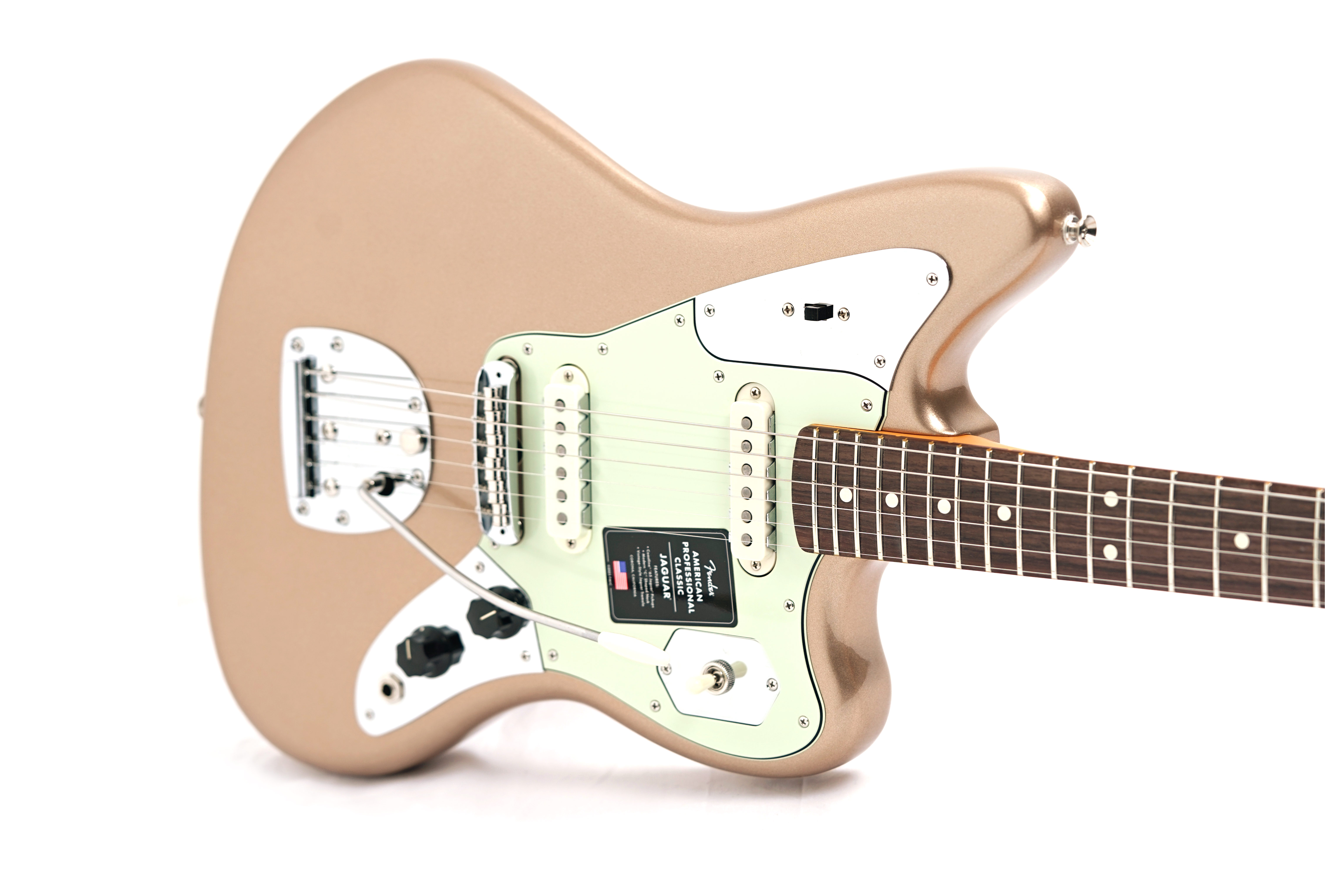 Fender American Professional Classic Jaguar Faded Firemist Gold Rosewood Fingerboard #US25096909
