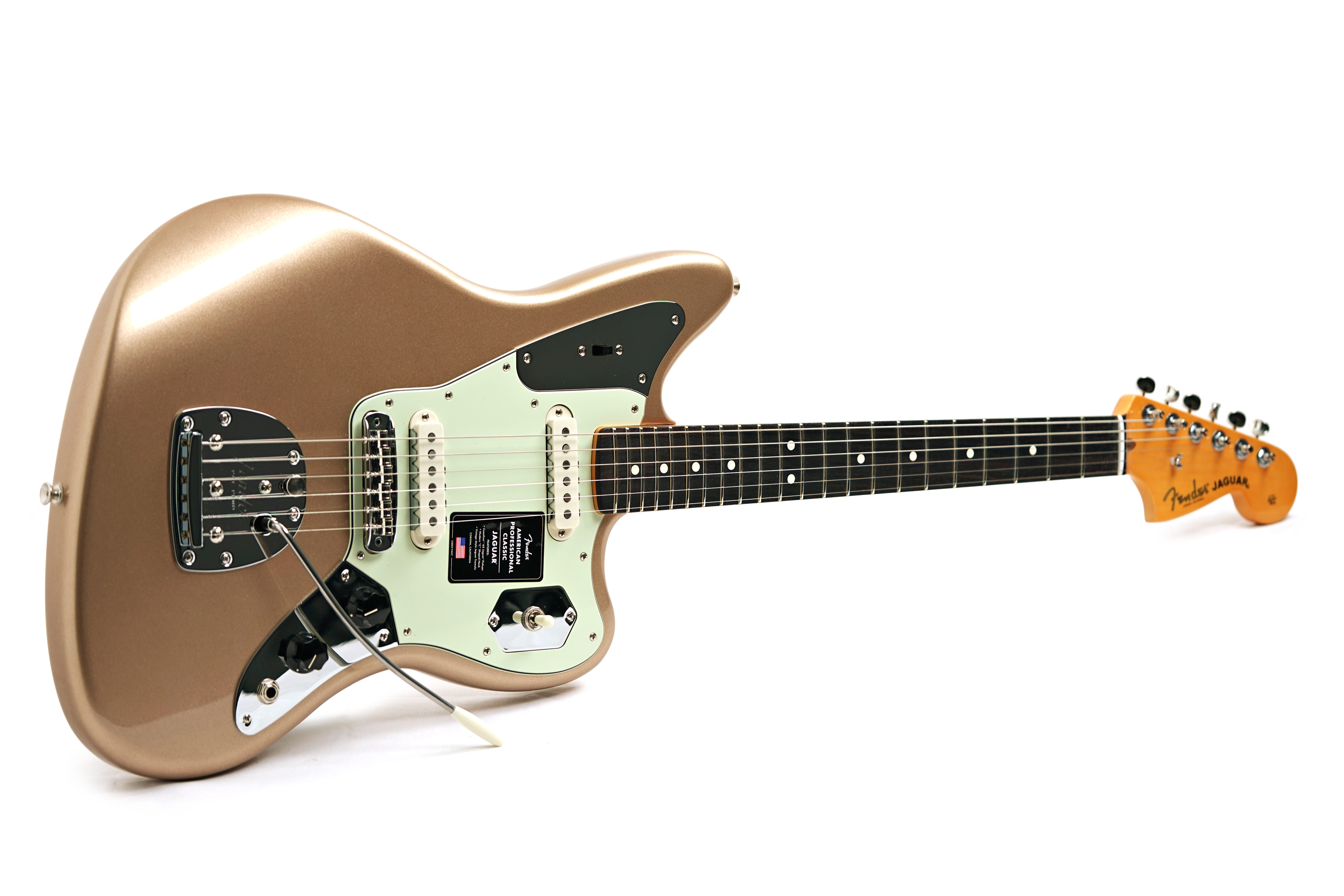 Fender American Professional Classic Jaguar Faded Firemist Gold Rosewood Fingerboard #US25112583