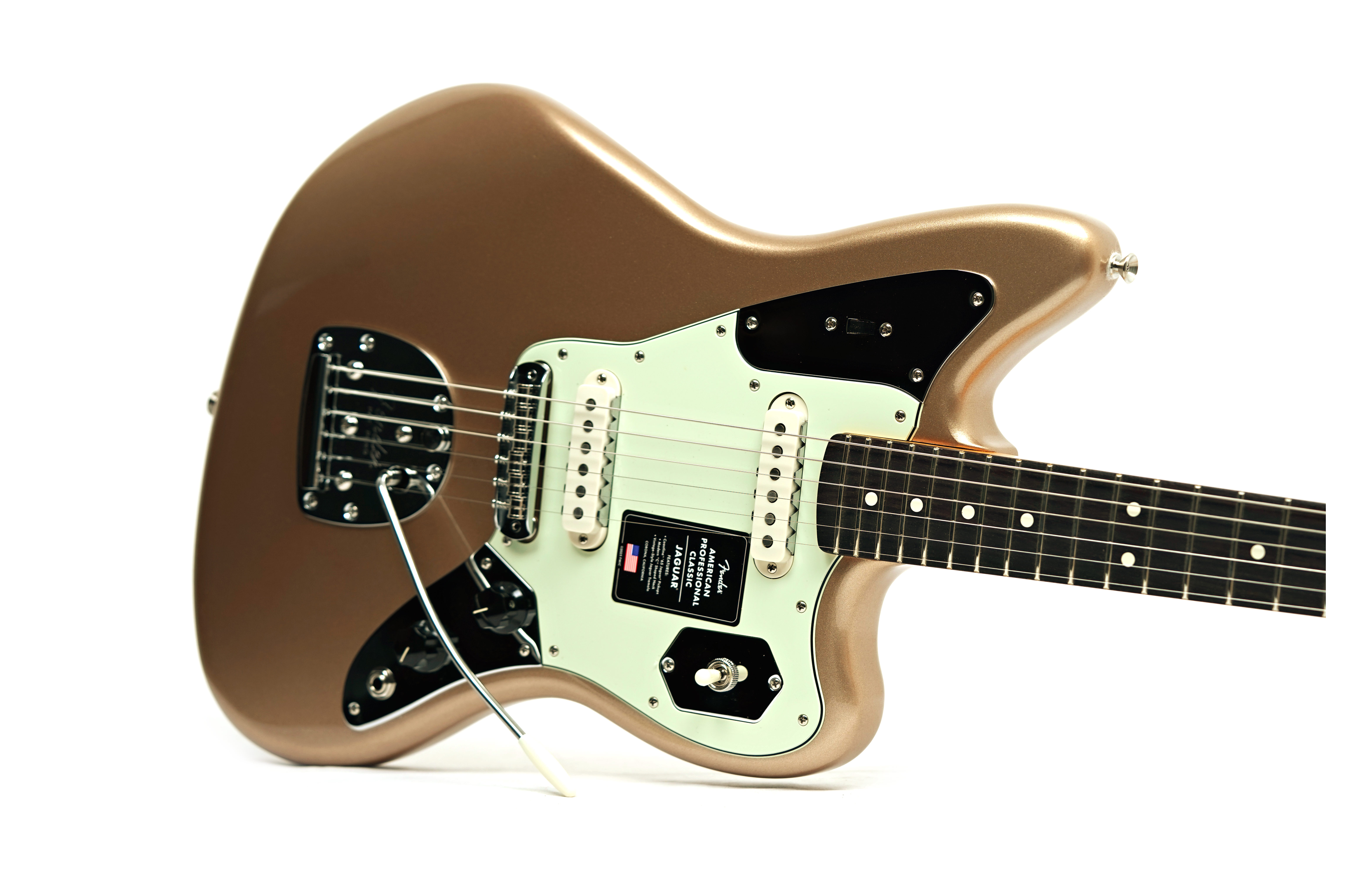 Fender American Professional Classic Jaguar Faded Firemist Gold Rosewood Fingerboard #US25112583