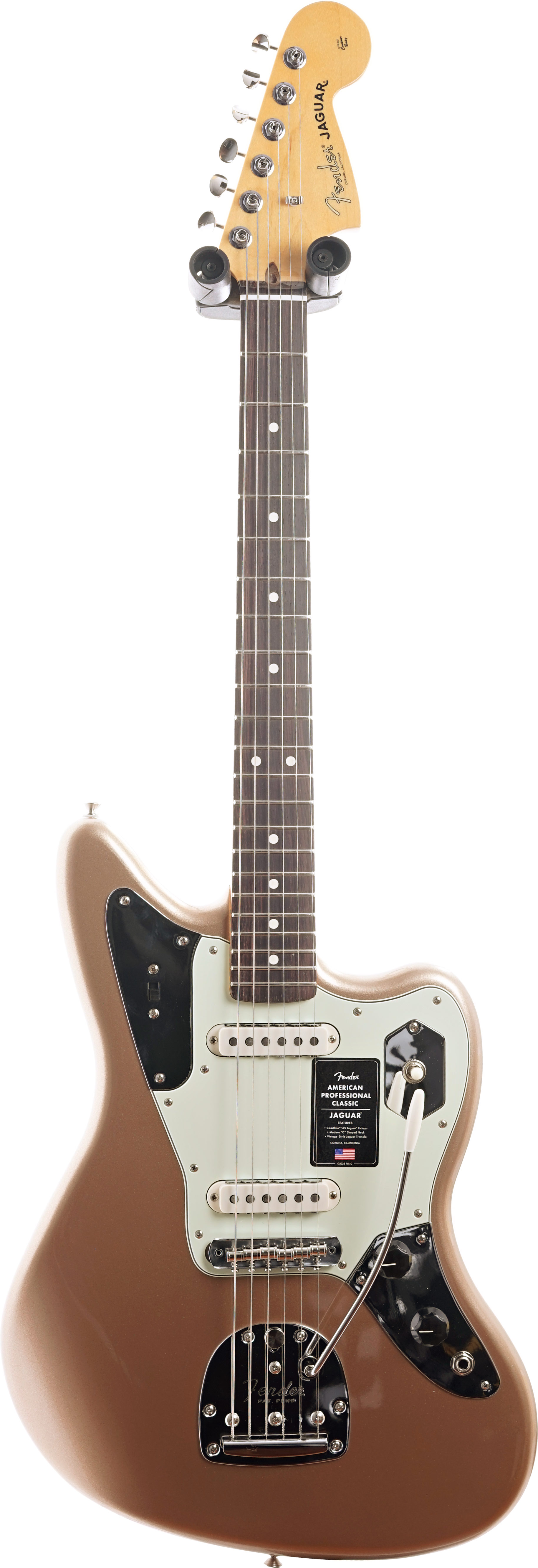Fender American Professional Classic Jaguar Faded Firemist Gold Rosewood Fingerboard #US25113624