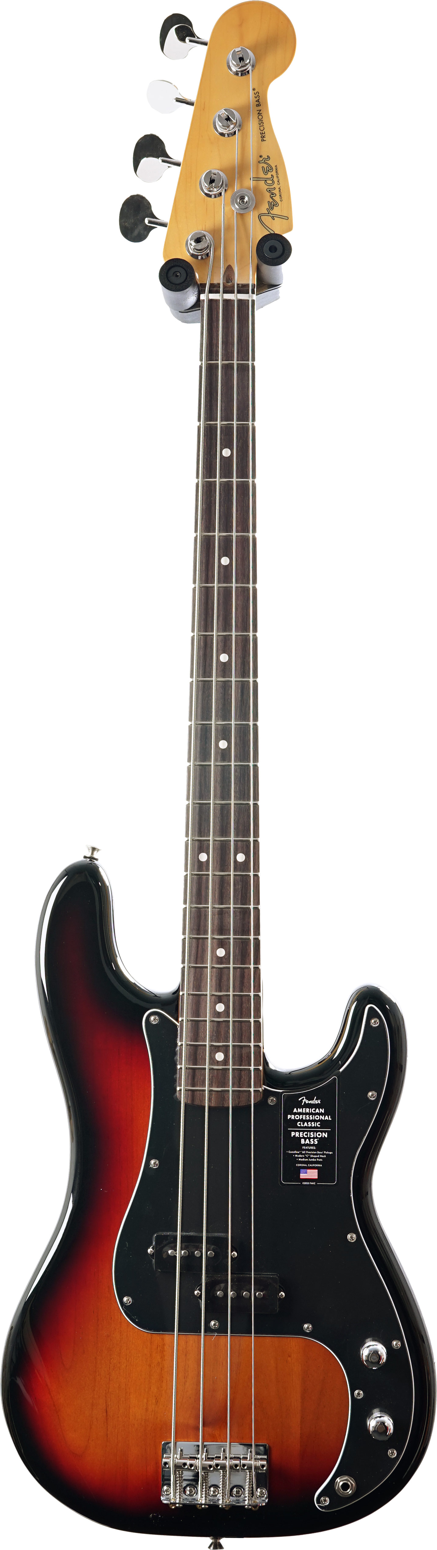 Fender American Professional Classic Precision Bass 3-Colour Sunburst Rosewood Fingerboard #US25055355