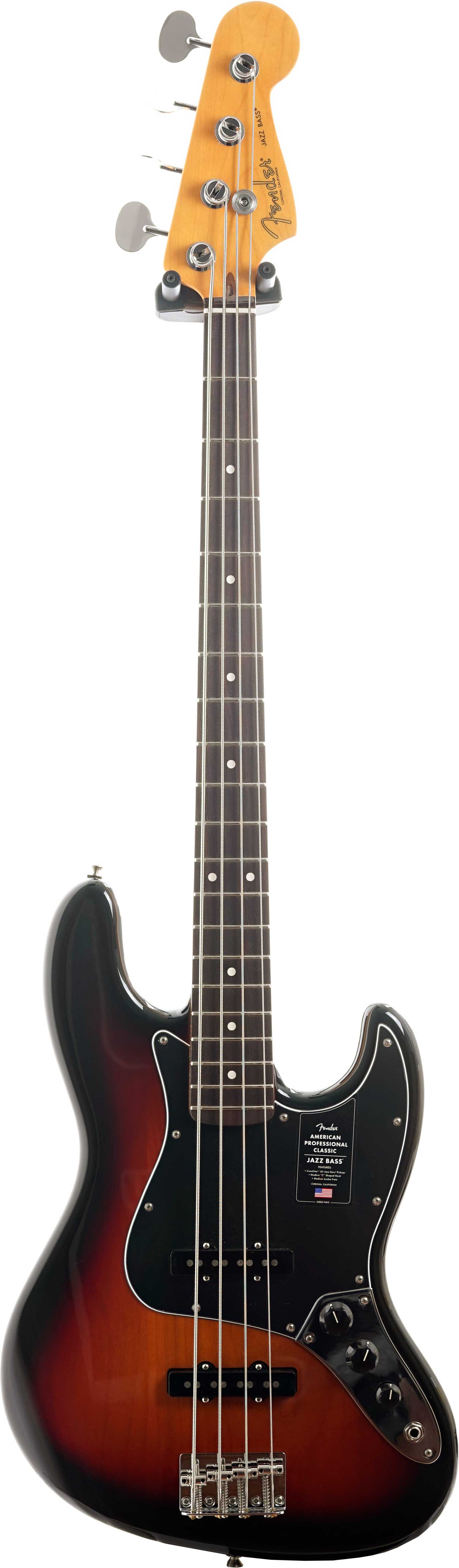 Fender American Professional Classic Jazz Bass 3-Colour Sunburst Rosewood Fingerboard #US25087553