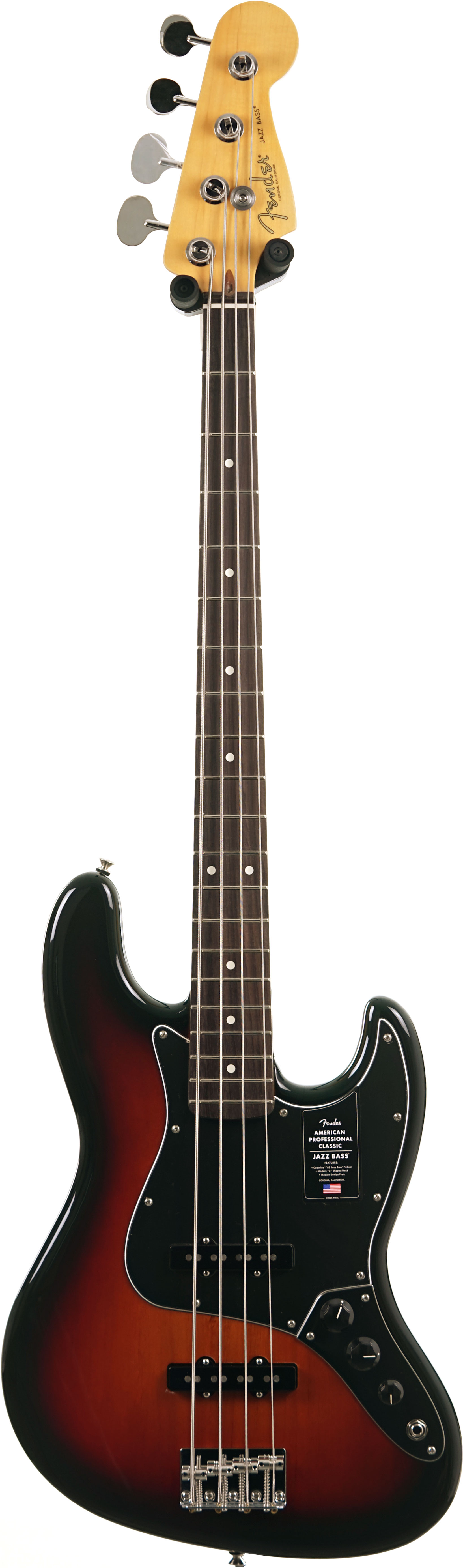 Fender American Professional Classic Jazz Bass 3-Colour Sunburst Rosewood Fingerboard #US25100644