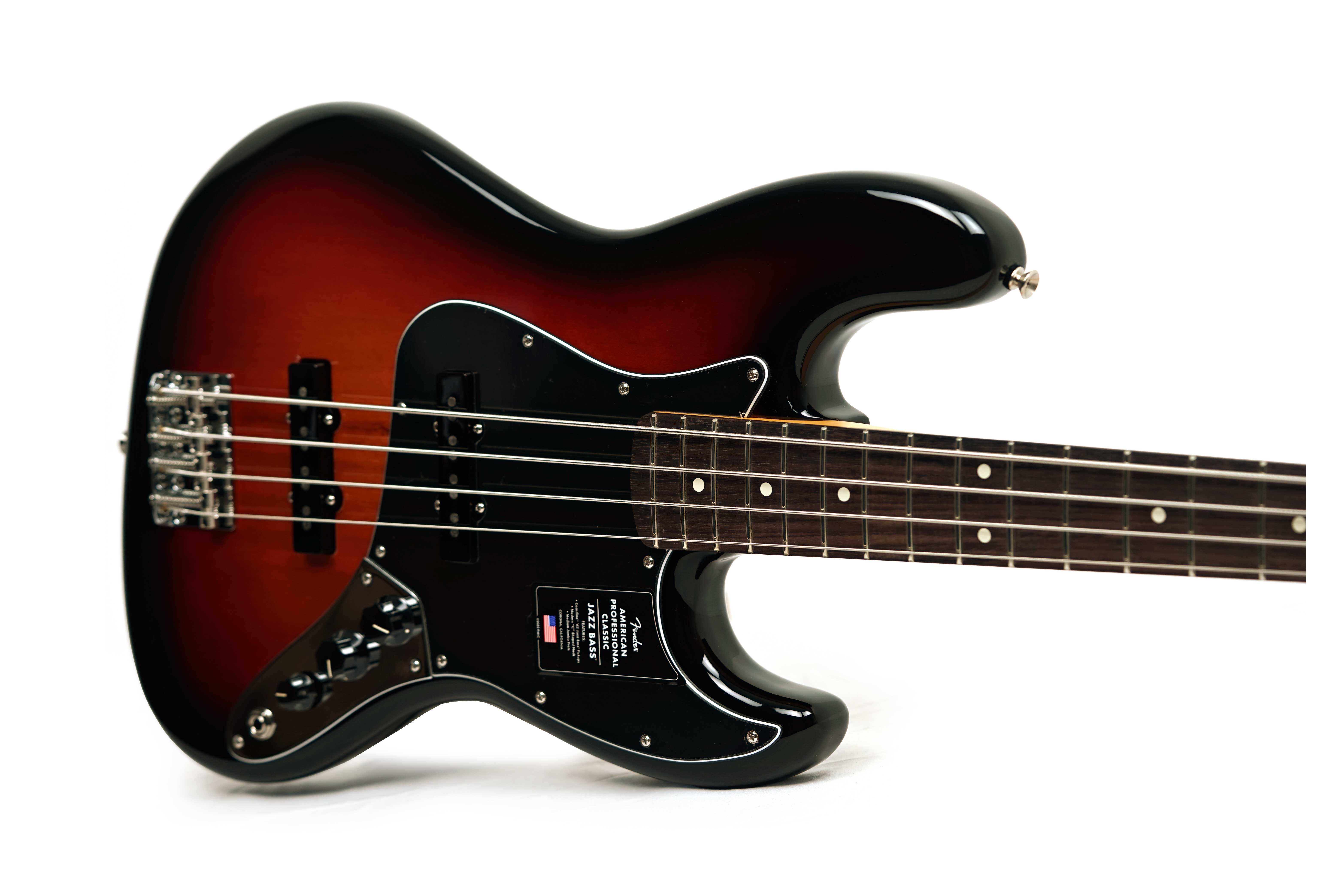 Fender American Professional Classic Jazz Bass 3-Colour Sunburst Rosewood Fingerboard #US25100644