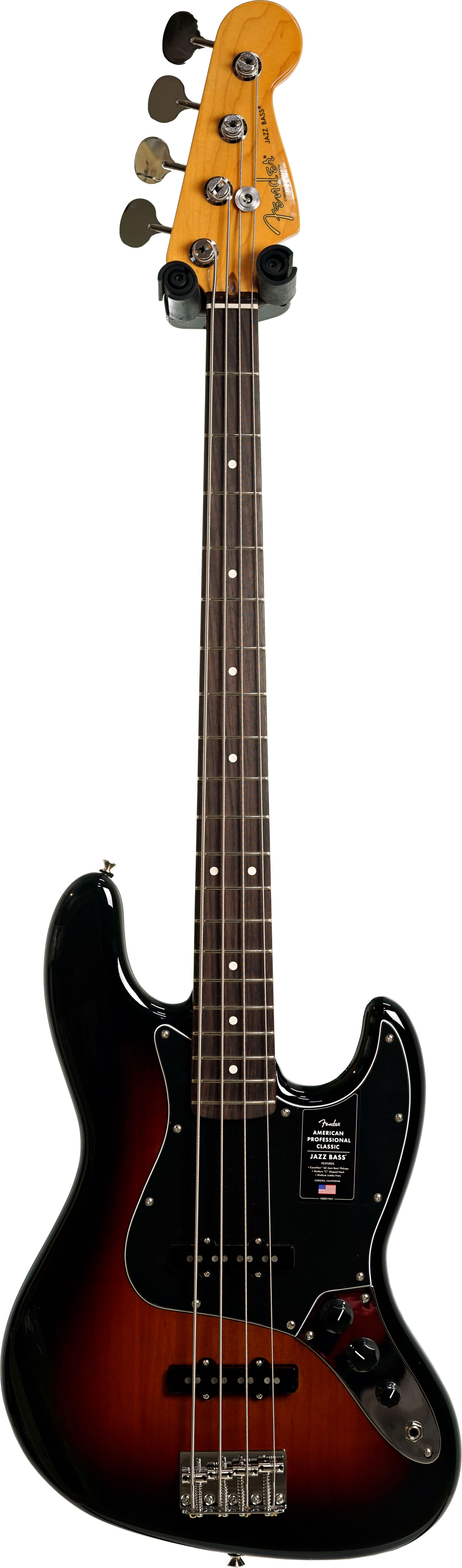 Fender American Professional Classic Jazz Bass 3-Colour Sunburst Rosewood Fingerboard #US25100082