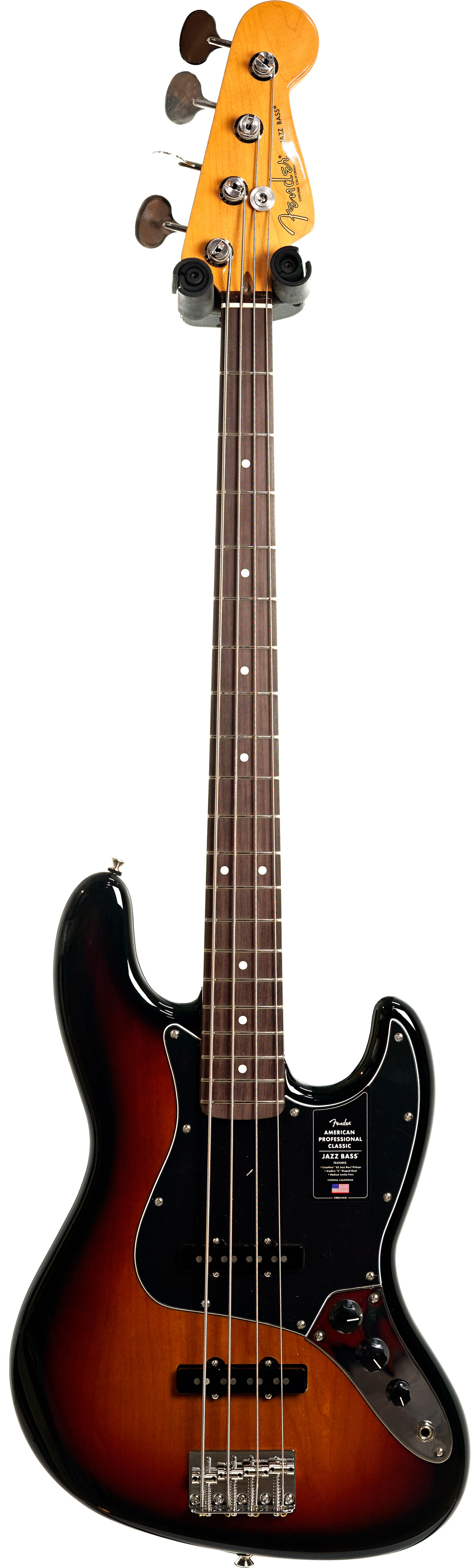 Fender American Professional Classic Jazz Bass 3 Colour Sunburst Rosewood Fingerboard (Ex-Demo) #US25105800