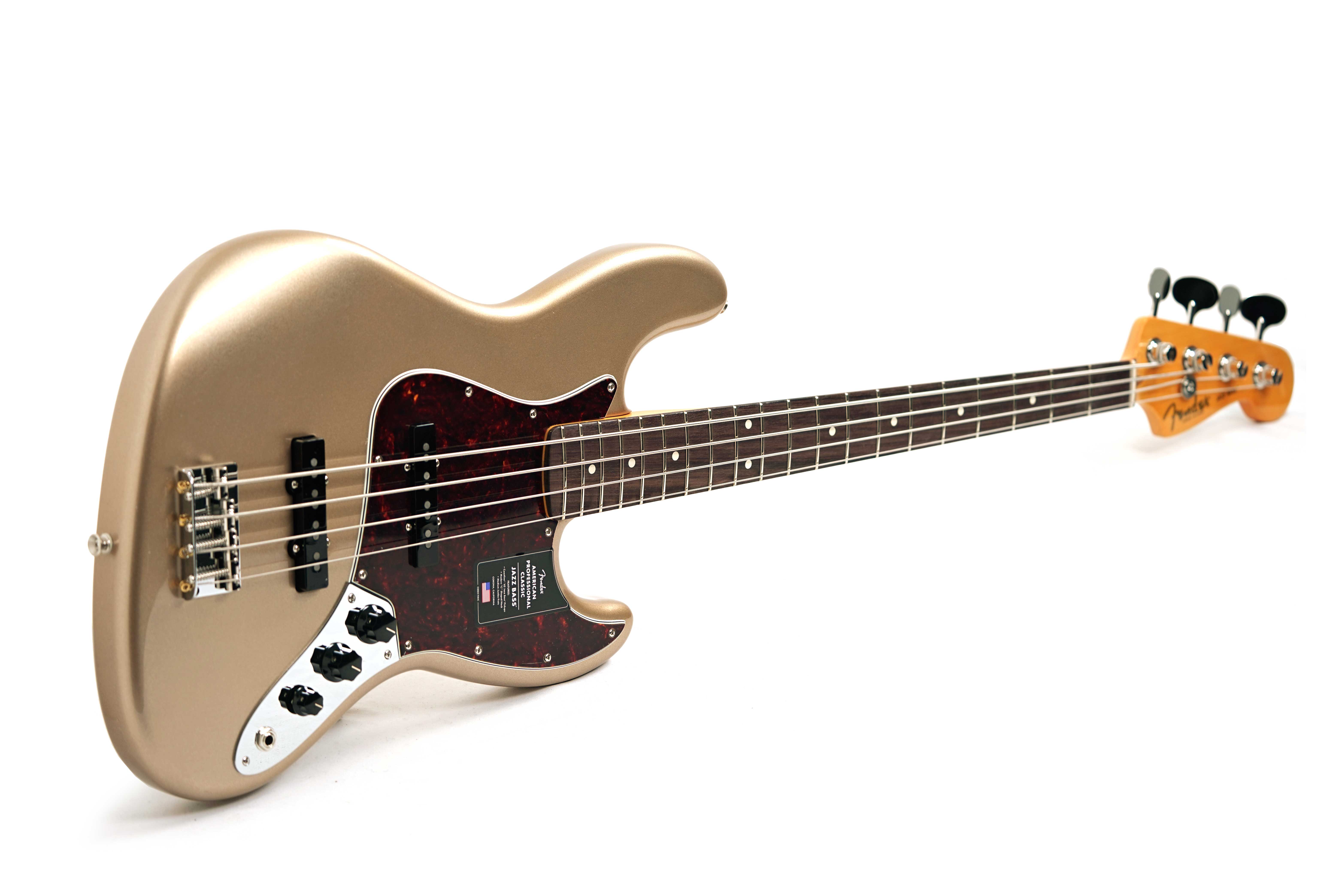 Fender American Professional Classic Jazz Bass Faded Firemist Gold Rosewood Fingerboard #US25043030