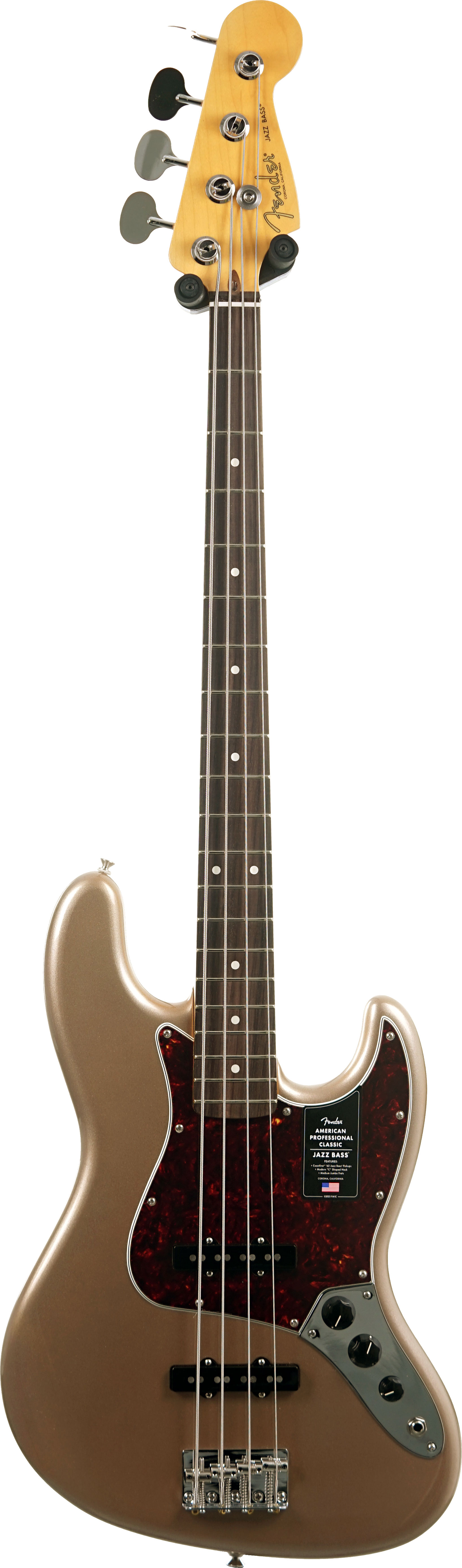 Fender American Professional Classic Jazz Bass Faded Firemist Gold Rosewood Fingerboard #US25070649