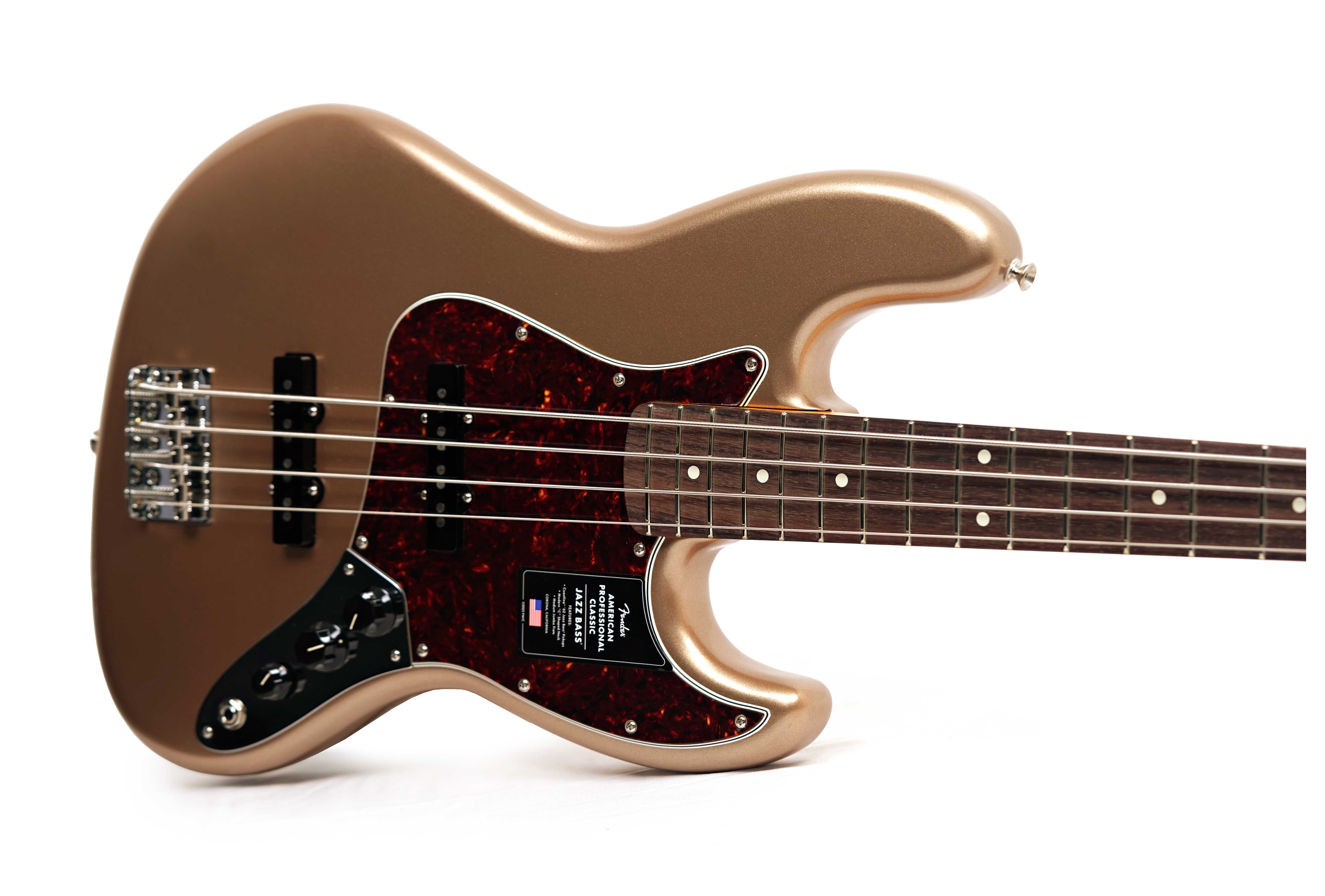 Fender American Professional Classic Jazz Bass Faded Firemist Gold Rosewood Fingerboard #US25071504