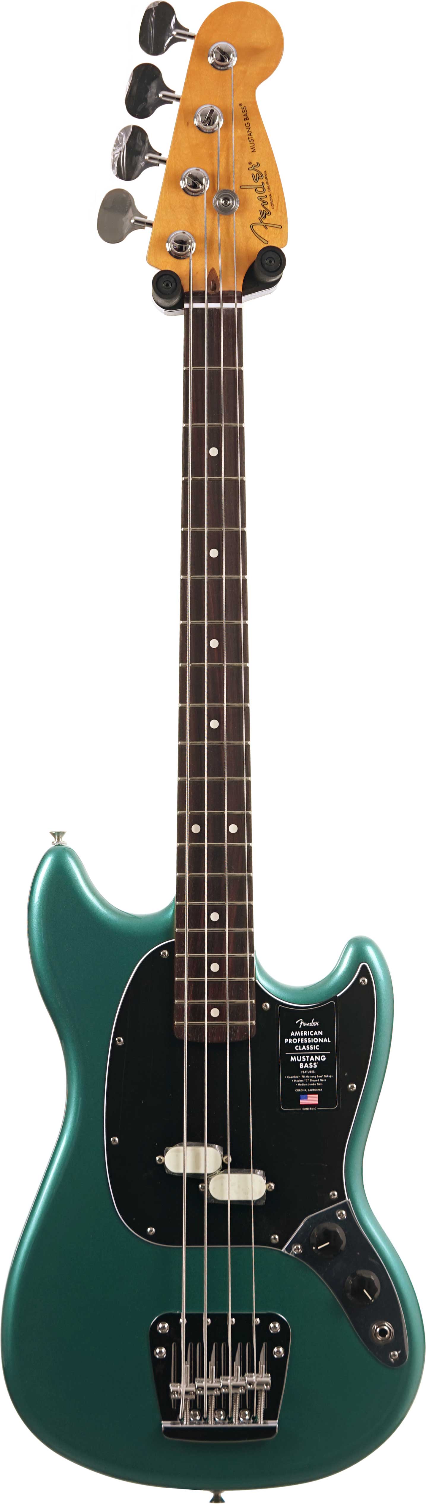 Fender American Professional Classic Mustang Short Scale Bass Faded Sherwood Green Metallic Rosewood Fingerboard (Nearly New) #US25093186