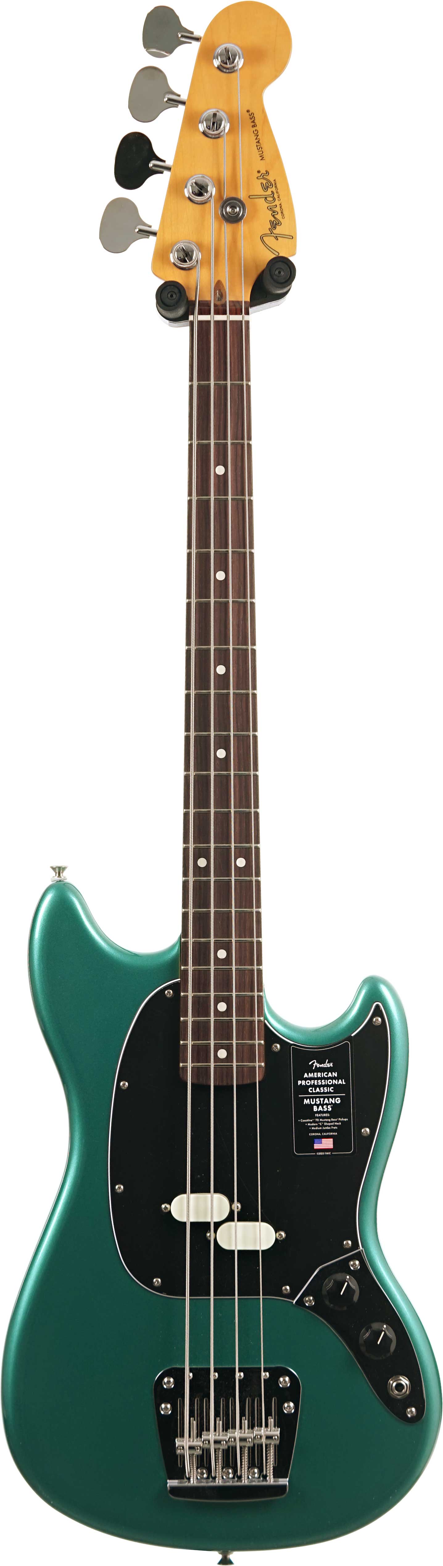Fender American Professional Classic Mustang Short Scale Bass Faded Sherwood Green Metallic Rosewood Fingerboard (Nearly New) #US25071485