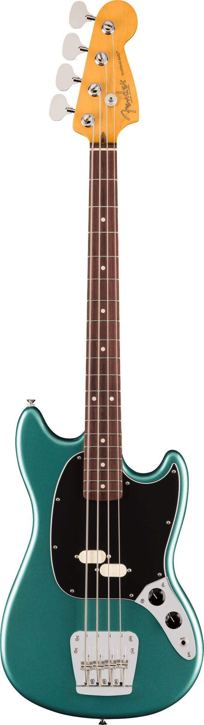 Fender American Professional Classic Mustang Short Scale Bass Faded Sherwood Green Metallic Rosewood Fingerboard