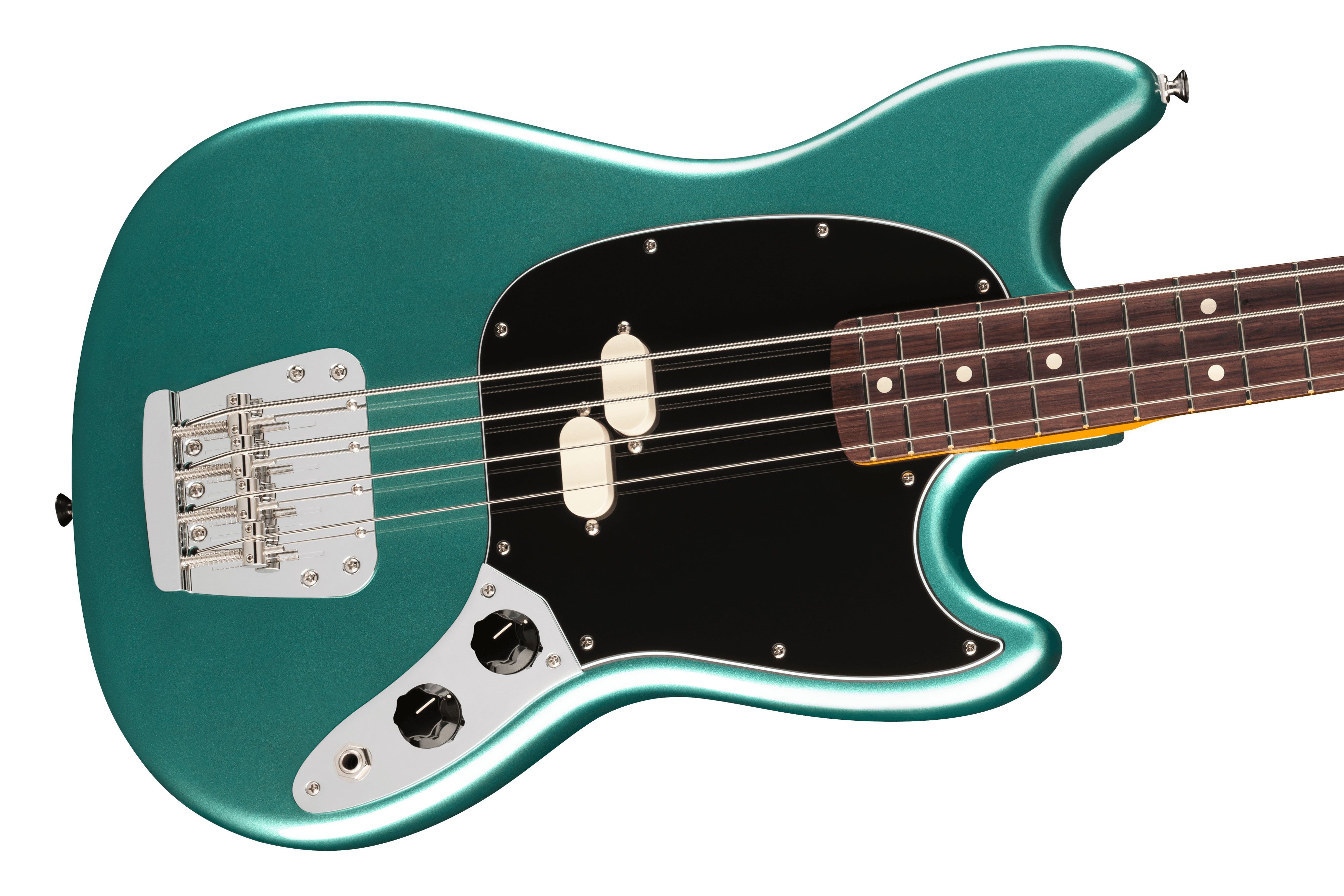 Fender American Professional Classic Mustang Short Scale Bass Faded Sherwood Green Metallic Rosewood Fingerboard