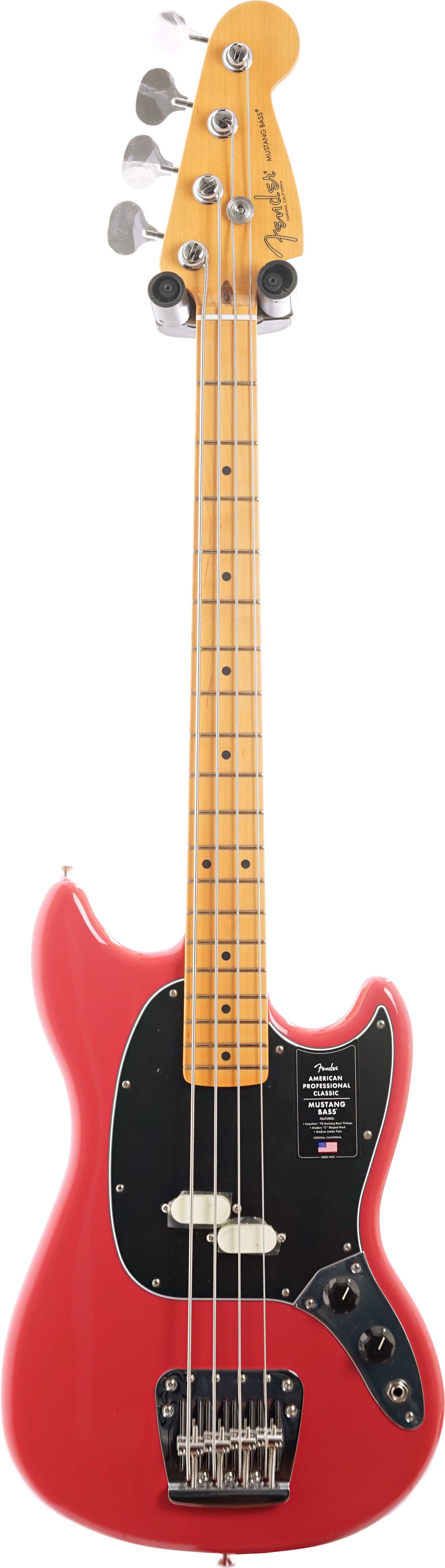 Fender American Professional Classic Mustang Short Scale Bass Faded Dakota Red Maple Fingerboard #US25099855