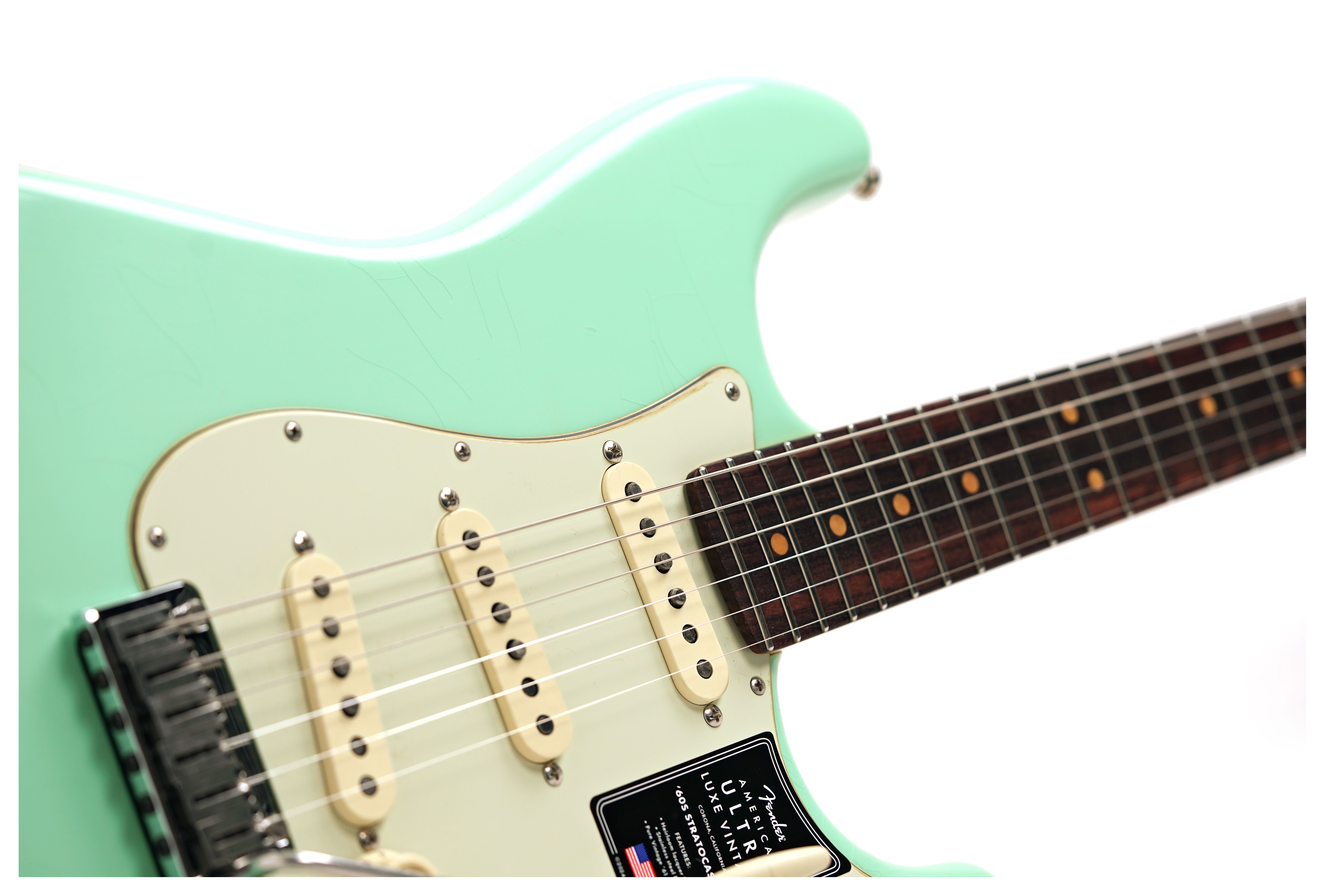 Fender American Ultra Luxe Vintage 60s Stratocaster Surf Green (Nearly New) #US25005435