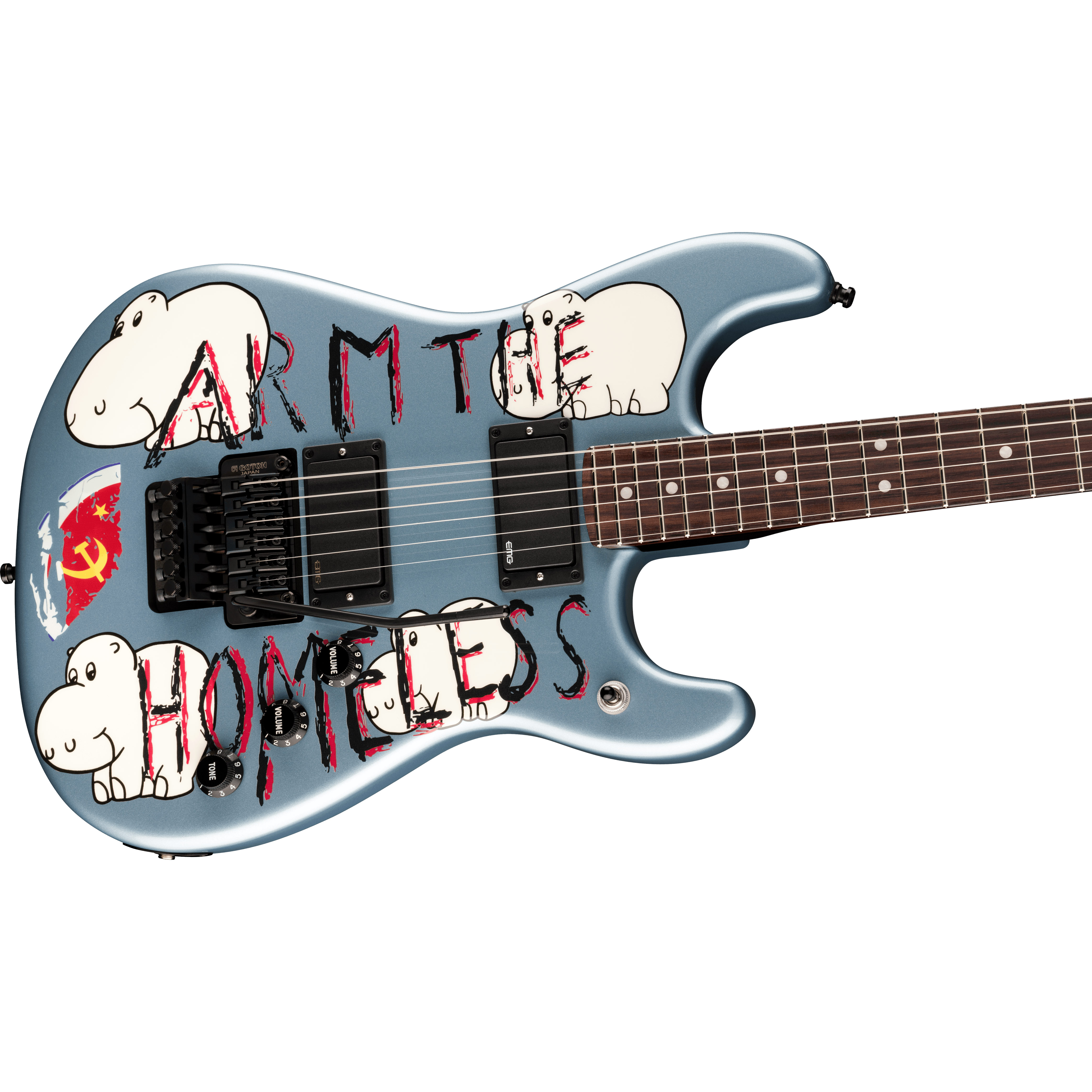 Fender Tom Morello Arm the Homeless Stratocaster Blue Ice Metallic Rosewood Fingerboard