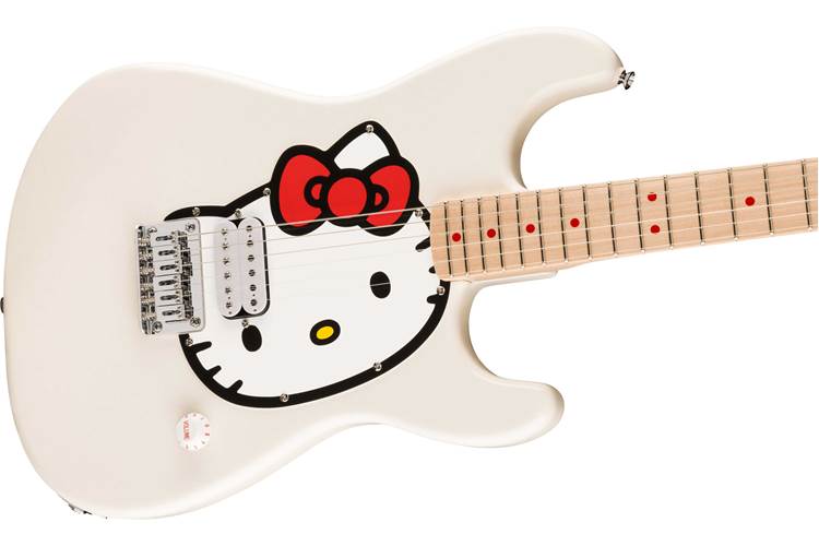 Squier Hello Kitty Stratocaster White Maple Fingerboard Squier Hello Kitty Stratocaster White Maple Fingerboard