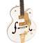 Gretsch Synchromatic Falcon Hollow Body Single-Cut with Bigsby Ebony Fingerboard Snowcrest White Front View