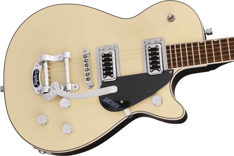 Gretsch G5230T Electromatic Jet FT Single-Cut with Bigsby Laurel Fingerboard Two-Tone Vintage White London Grey Gretsch G5230T Electromatic Jet FT Single-Cut with Bigsby Laurel Fingerboard Two-Tone Vintage White London Grey