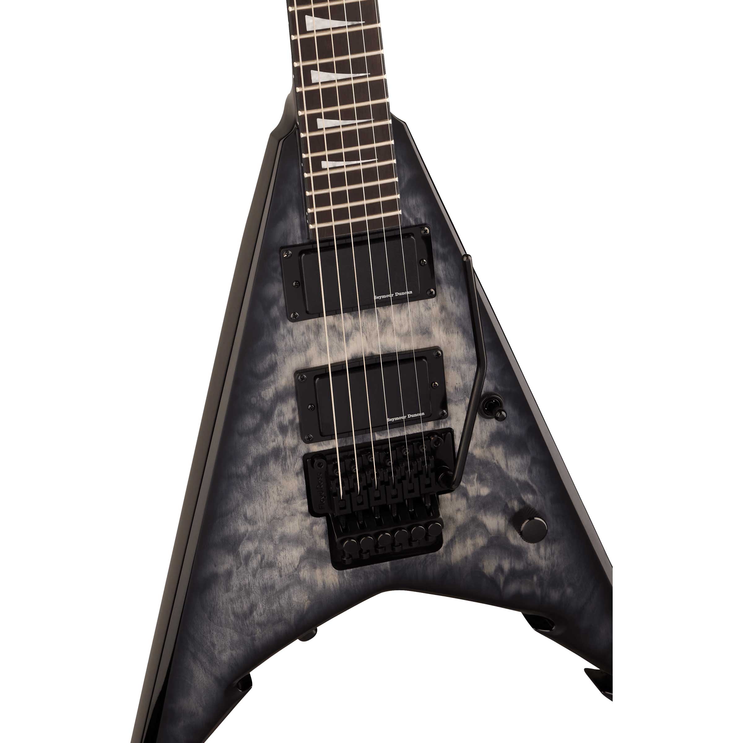 Jackson Pro Series Signature Corey Beaulieu King V KV6Q Ebony Fingerboard Transparent Black