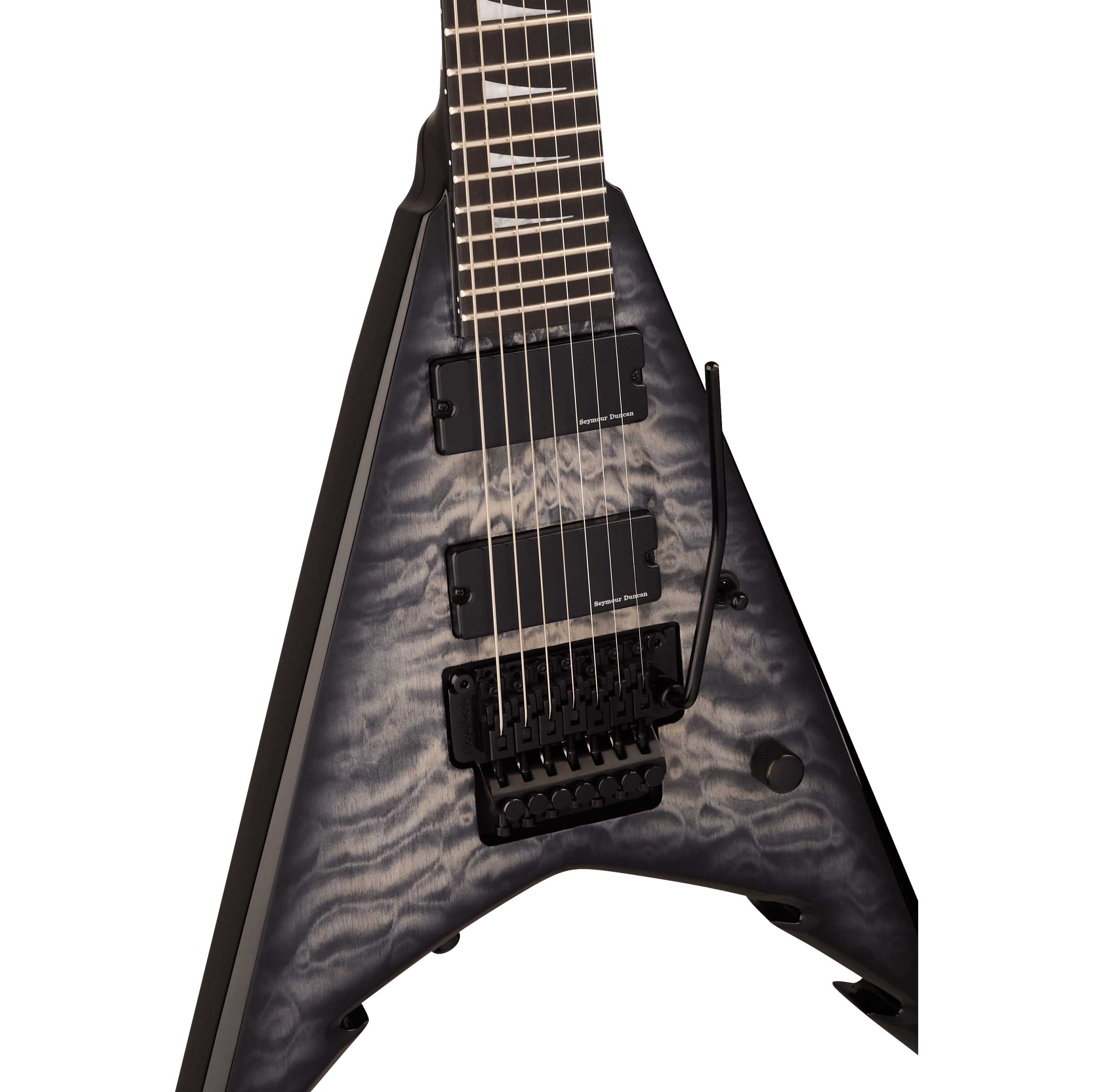 Jackson Pro Series Signature Corey Beaulieu King V KV7Q Ebony Fingerboard Transparent Black