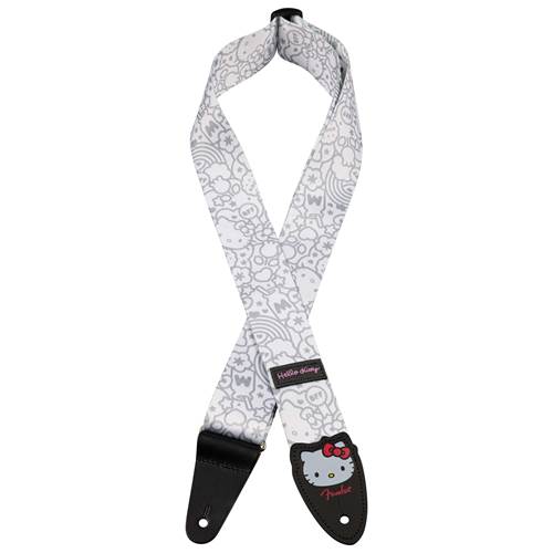 Fender Hello Kitty White Poly Strap 2 Inch Width Fender Hello Kitty White Poly Strap 2 Inch Width