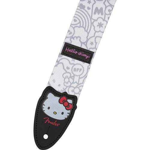 Fender Hello Kitty White Poly Strap 2 Inch Width Fender Hello Kitty White Poly Strap 2 Inch Width