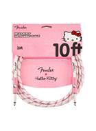 Fender Hello Kitty White/Pink Woven Cable 10 Feet