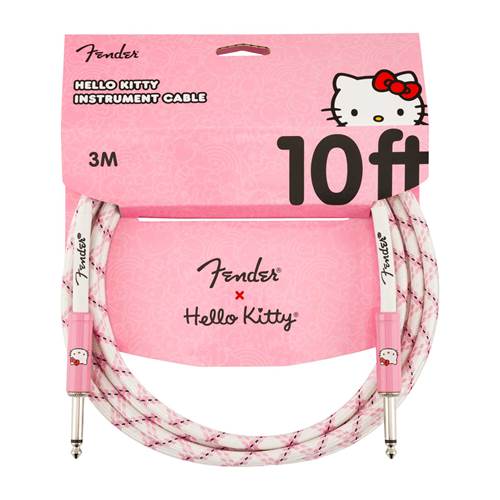 Fender Hello Kitty White/Pink Woven Cable 10 Feet Fender Hello Kitty White/Pink Woven Cable 10 Feet
