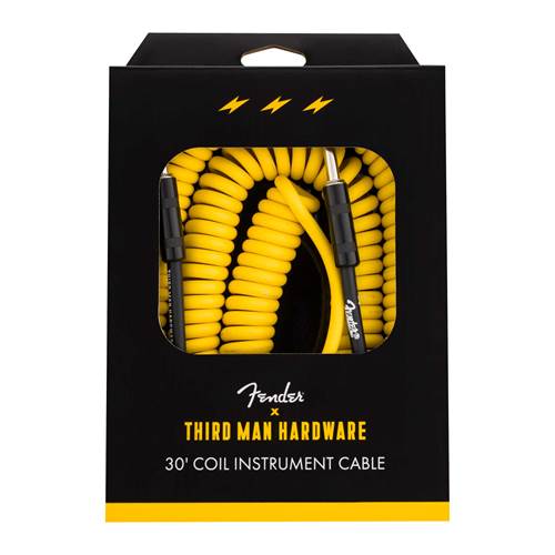 Fender X Third Man Hardware 30ft Yellow Coil Cable Fender X Third Man Hardware 30ft Yellow Coil Cable