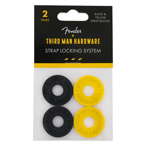 Fender X Third Man Hardware Strap Blocks Black/Yellow Fender X Third Man Hardware Strap Blocks Black/Yellow