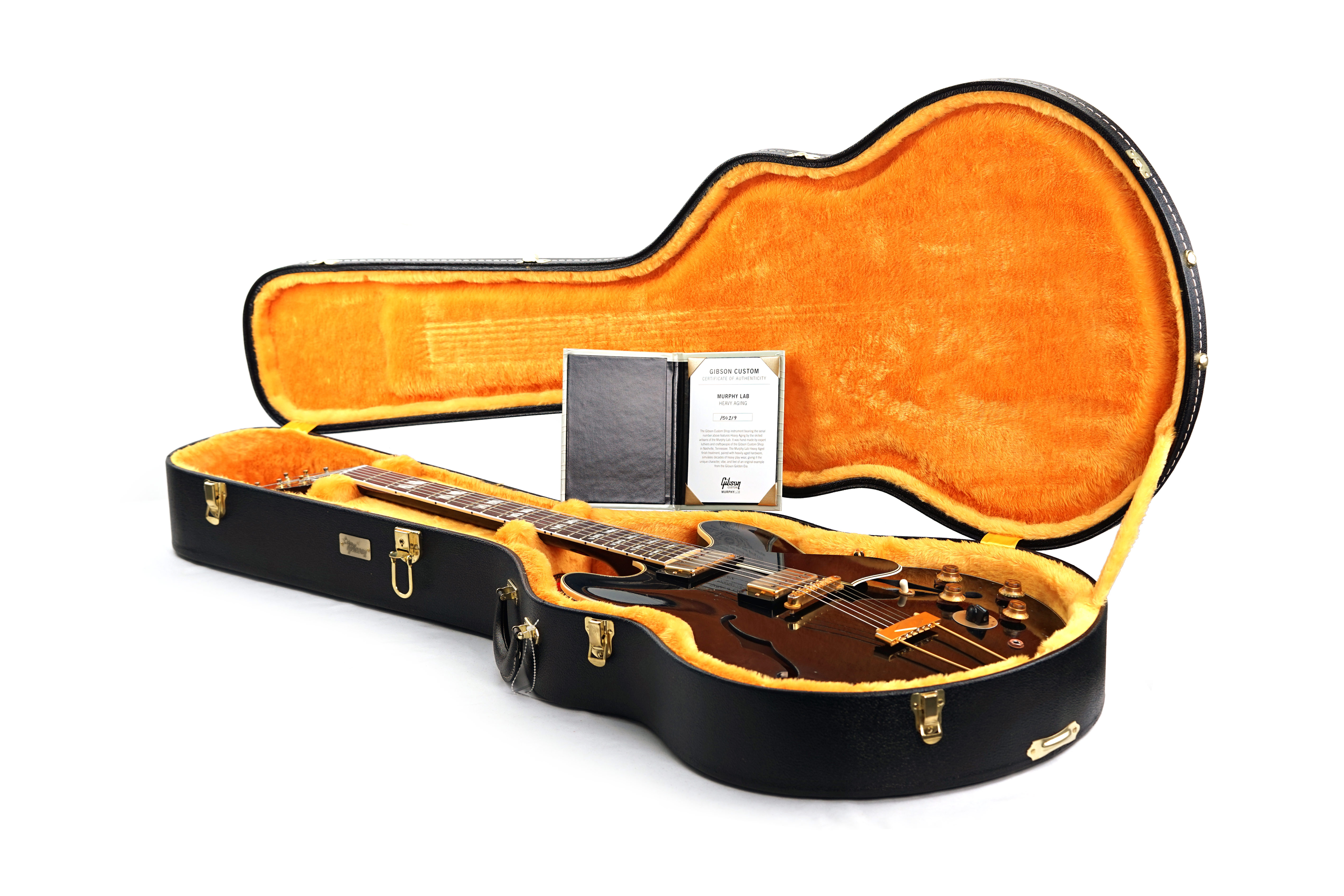 Gibson Custom Shop Murphy Lab 64 ES 345 Ebony Trapeze Tailpiece Varitone Heavy Aged #150219