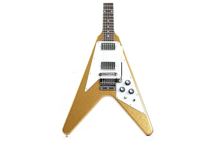 Gibson Custom Shop 67 Flying V Mahogany Gold Sparkle Maestro Gloss #500077 Gibson Custom Shop 67 Flying V Mahogany Gold Sparkle Maestro Gloss #500077