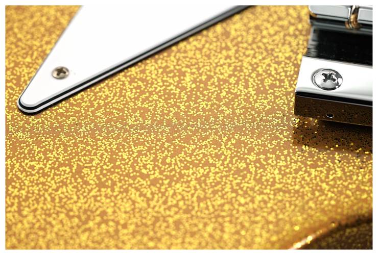 Gibson Custom Shop 67 Flying V Mahogany Gold Sparkle Maestro Gloss #500077 Gibson Custom Shop 67 Flying V Mahogany Gold Sparkle Maestro Gloss #500077