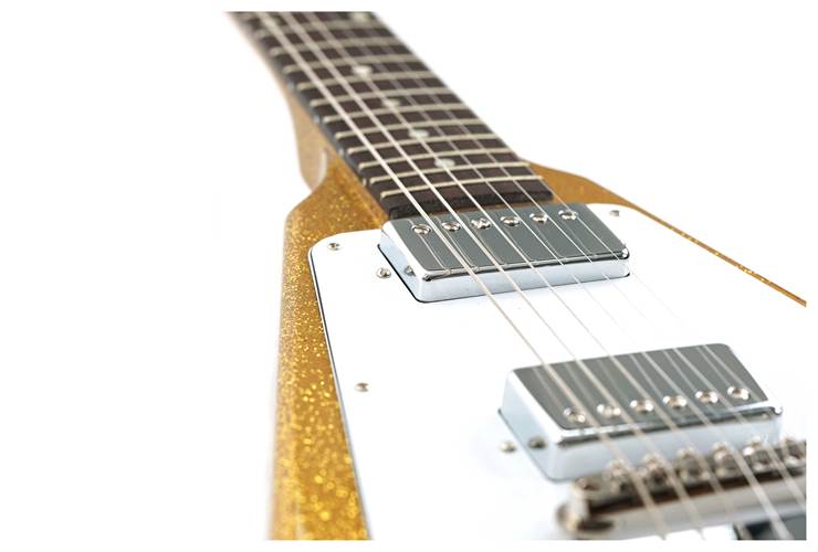 Gibson Custom Shop 67 Flying V Mahogany Gold Sparkle Maestro Gloss #500077 Gibson Custom Shop 67 Flying V Mahogany Gold Sparkle Maestro Gloss #500077