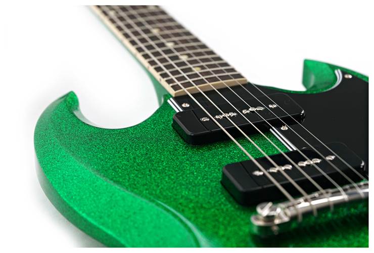 Gibson Custom Shop 63 SG Special Green Sparkle Lightning Bar Gloss #500773 Gibson Custom Shop 63 SG Special Green Sparkle Lightning Bar Gloss #500773