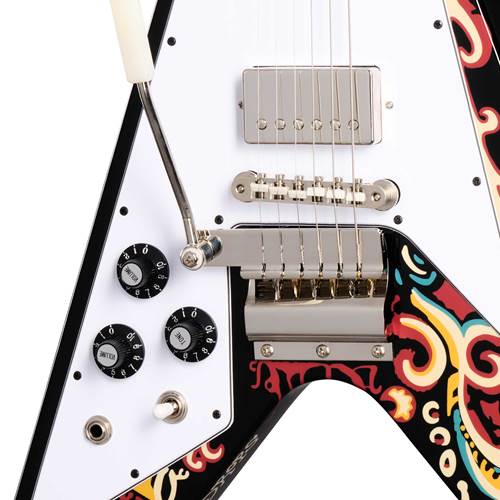 Epiphone Inspired by Gibson Custom Jimi Hendrix Love Drops Flying V Left Handed Epiphone Inspired by Gibson Custom Jimi Hendrix Love Drops Flying V Left Handed