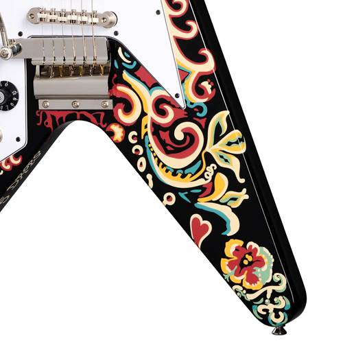Epiphone Inspired by Gibson Custom Jimi Hendrix Love Drops Flying V Left Handed Epiphone Inspired by Gibson Custom Jimi Hendrix Love Drops Flying V Left Handed