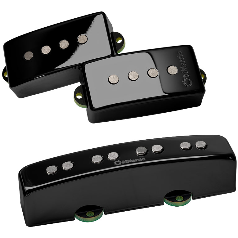 DiMarzio Sixties PJ Bass Pickup Pair Gloss Black