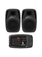 HH Vector VRC-210 Portable PA system 2x500W 6 channel mixer with Bluetooth and DSP