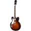 Epiphone Bonehead Riviera Dark Tobacco Burst Left Handed Front View