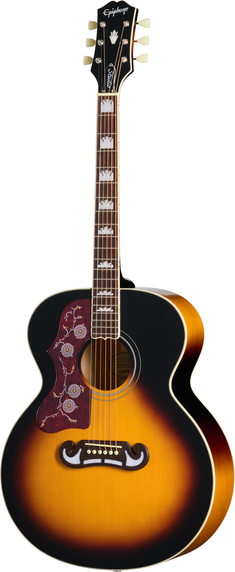 Epiphone J-200 Studio Left Handed Vintage Sunburst