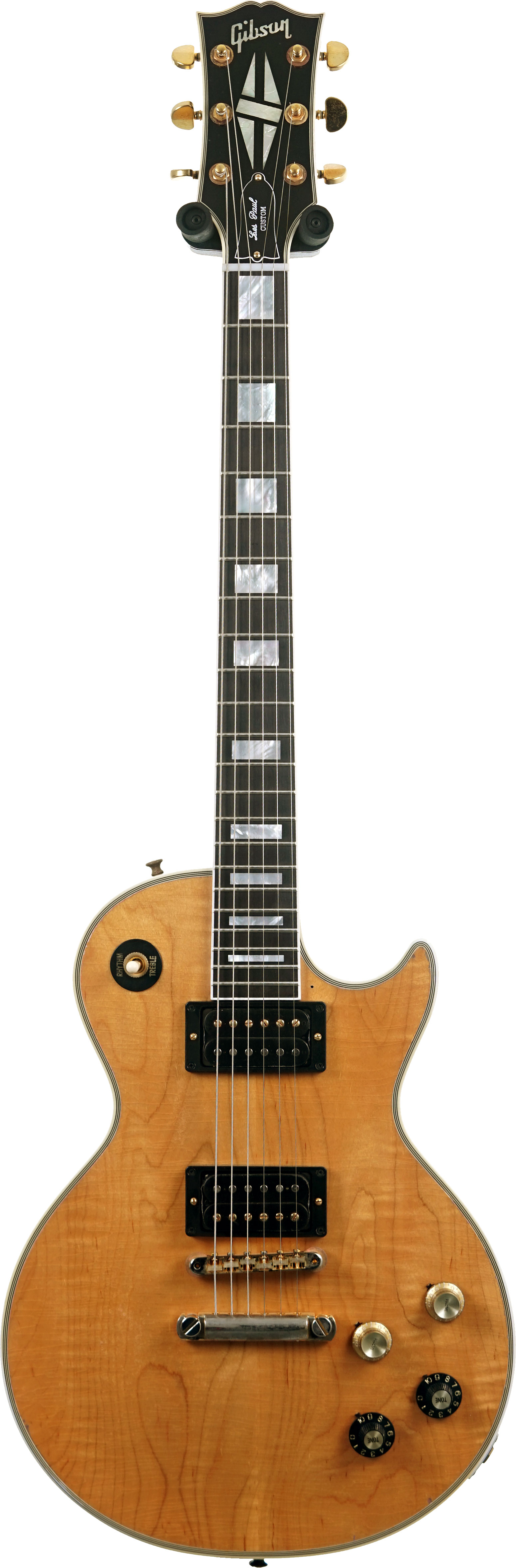 Gibson Custom Shop Mick Ronson 1968 Les Paul Custom Murphy Lab Aged Ebony Antique Natural #ME078