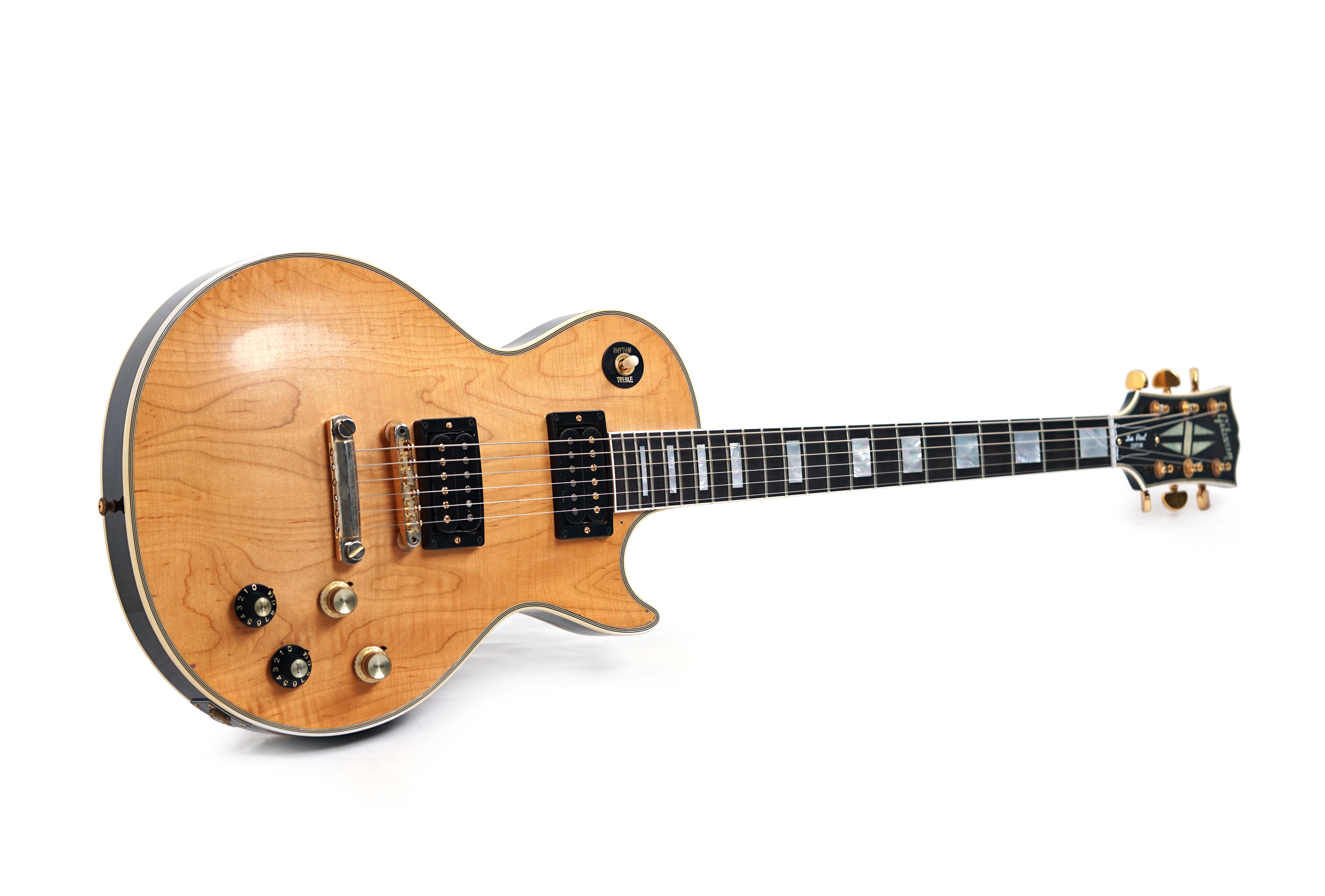 Gibson Custom Shop Mick Ronson 1968 Les Paul Custom Murphy Lab Aged Ebony Antique Natural #ME078